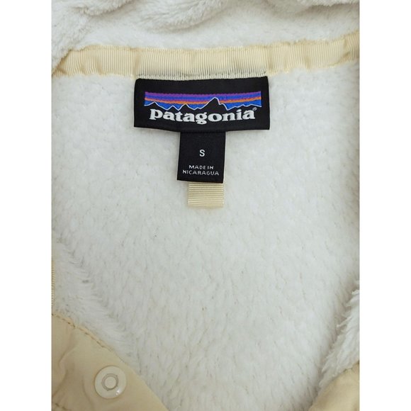 🌼HP🌼 Patagonia Women's Raw Linen-White Re-Tool Snap Fleece Pullover - S - Picture 6 of 11